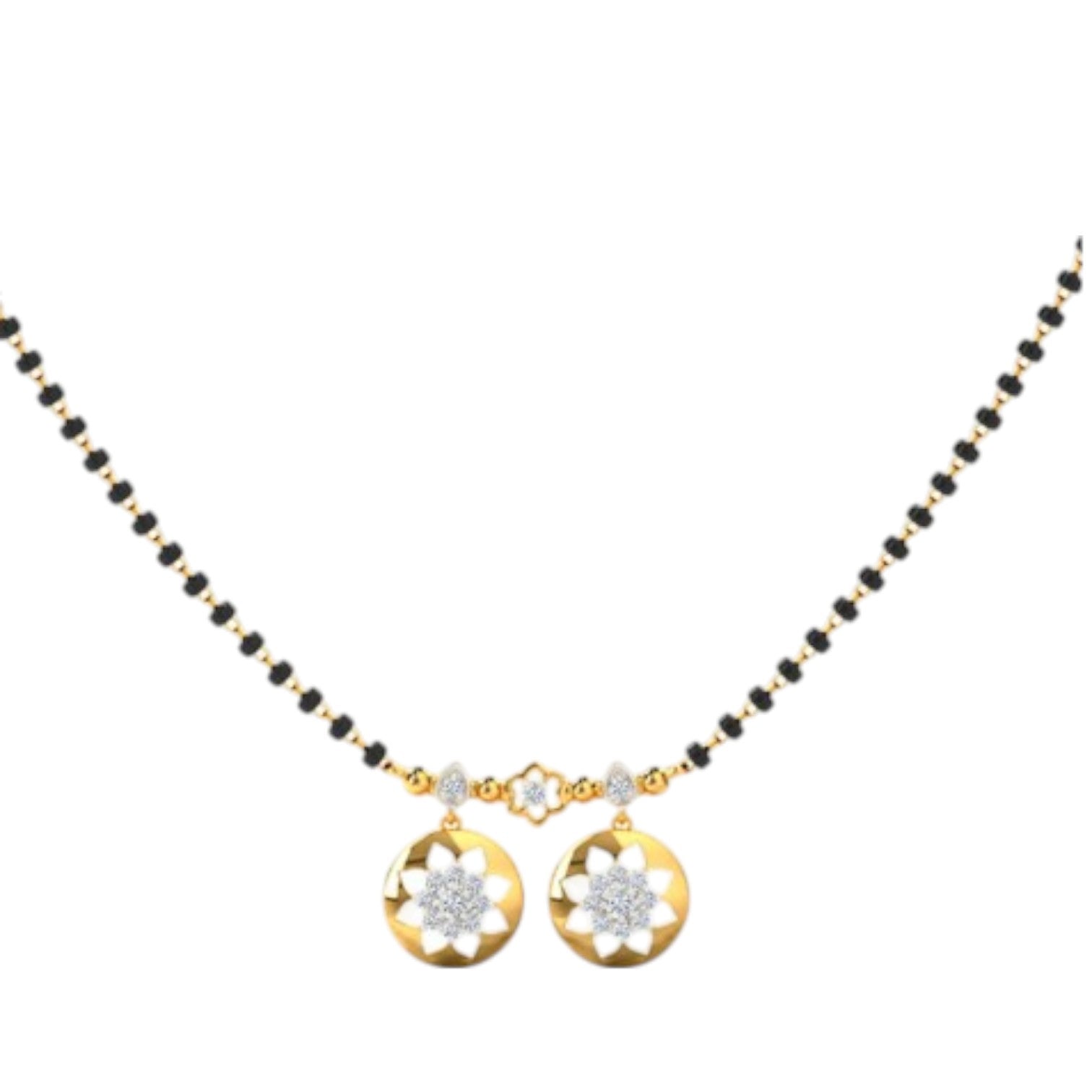 Elegant 925 Sterling Silver Gold Plated CZ Stone Mangal Sutra for Women By Kesardeep